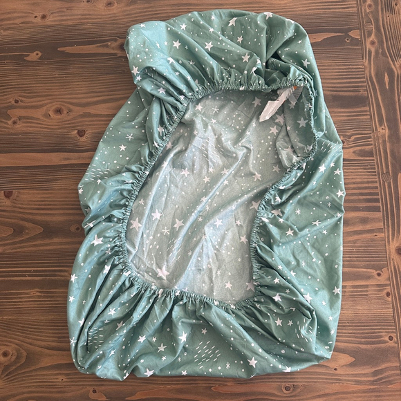 Peanutshell Teal White Star Fitted Change Pad Cover Baby Nursery - Picture 3 of 3